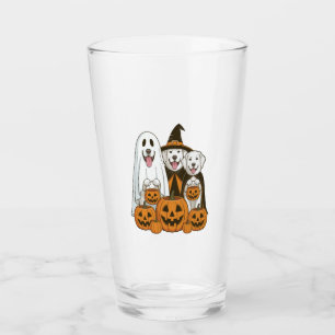 Copo De Pint Cão Grande Pirenéus Fantasma Bruxa Halloween Combi