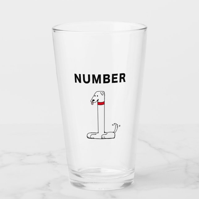 Copo De Pint Cão Número Um (Frente)