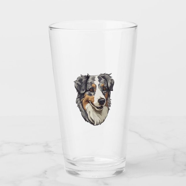 Copo De Pint Cão pastor australiano (Frente)