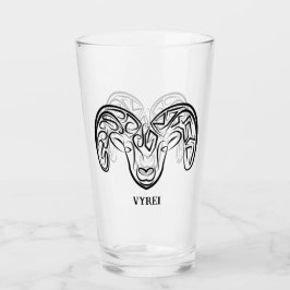 Copo De Pint Capim/ovelha, tribal, preto e branco