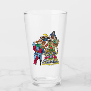 Copo De Pint Capitã Planeta e o logotipo do grupo Planeters