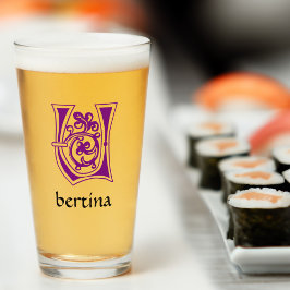 Copo De Pint Capital Decorativo Botânico Medieval U