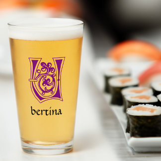 Copo De Pint Capital Decorativo Botânico Medieval U