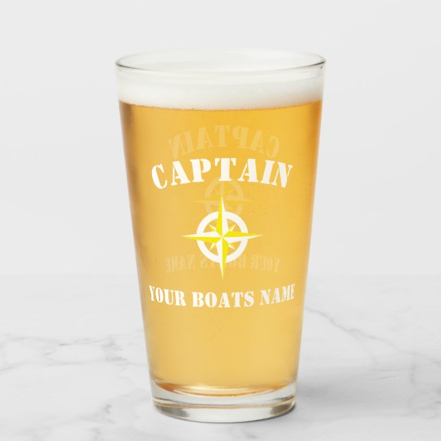 Copo De Pint Capitão de navio de bússola (Frente (Preenchido))