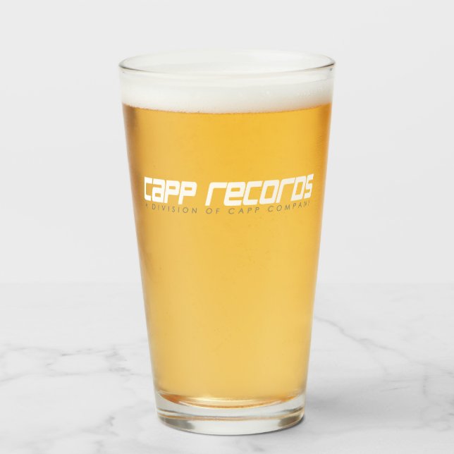 Copo De Pint CAPP Records Beer Glass (Frente (Preenchido))