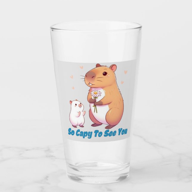 Copo De Pint Capybara, Tão Capaz De Te Ver (Frente)