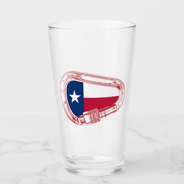 Copo De Pint Carabineiro de Subida à Bandeira do Texas (Frente)