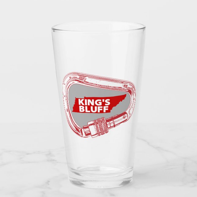 Copo De Pint Carabiner de escalada do King's Bluff Tennessee (Frente)