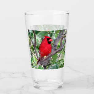 Copo De Pint Cardinho - Série de pássaros do quintal - Vidro