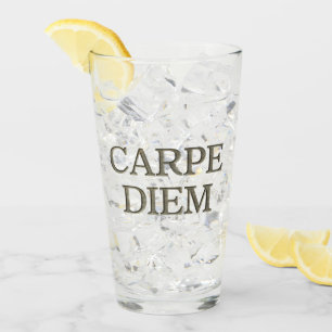 Copo De Pint Carpe Diem Stone glass tumbler