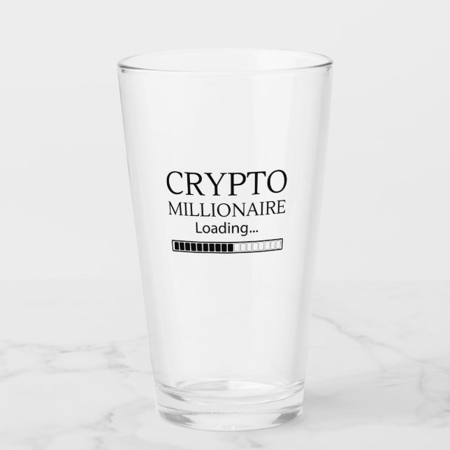 Copo De Pint Carregamento Crypto Millionaire, aguarde (Frente)
