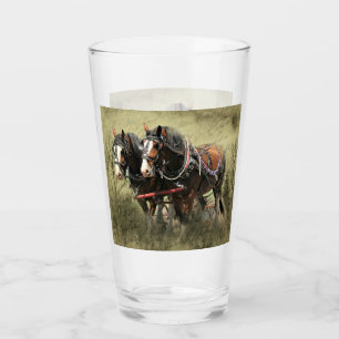 Copo De Pint Cartão-postal Vintage Weathered Clydesdale