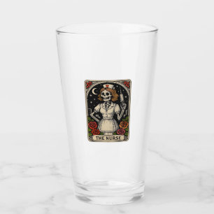 Copo De Pint Cartão Tarot Esqueleto Enfermeira Engraçada Roupa 