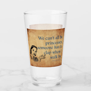 Copo De Pint Cartaz retrô vintage das princesas da SlipperyJoe'