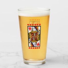 Copo De Pint Cartões de Reprodução da Rainha do Coração de Cor