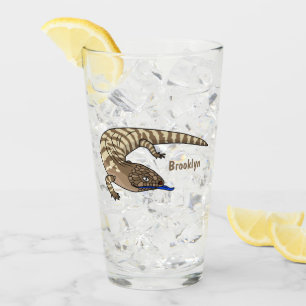 Copo De Pint Cartografia de répteis de lagarto azul