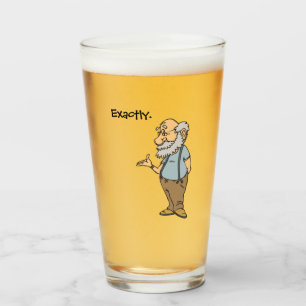 Copo De Pint Cartografia do Homem Velho Inteligente, Sabedoria 