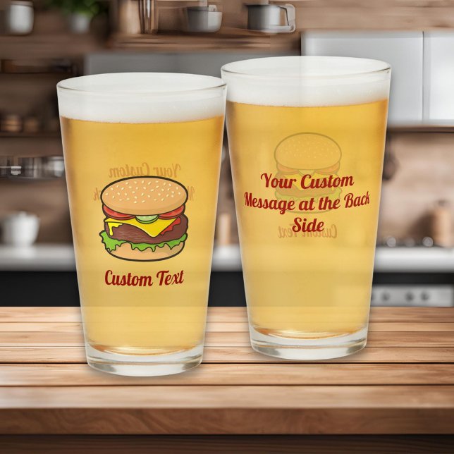 Copo De Pint Cartoon Cheeseburger (Criador carregado)