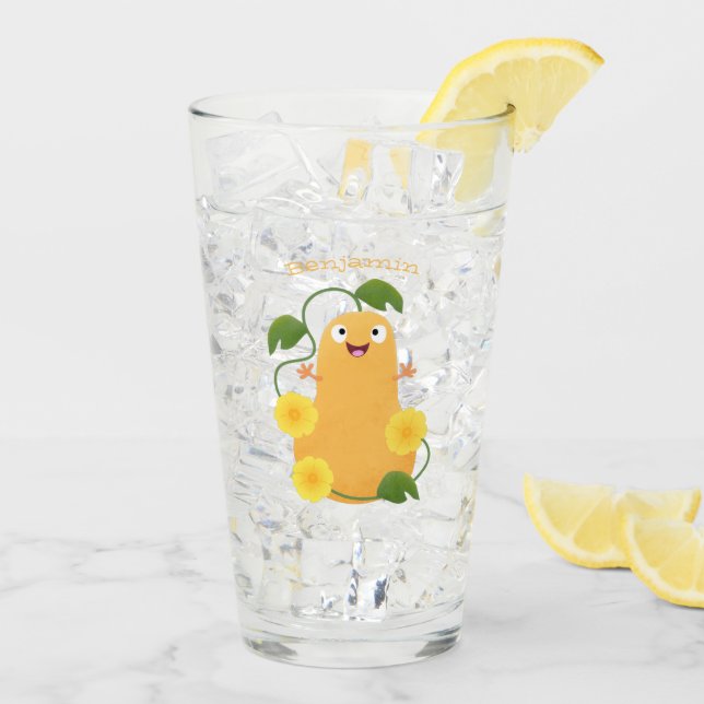 Copo De Pint Cartoon de abóbora de abóbora-de-bico-branca (Gelo traseiro)