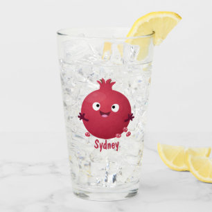 Copo De Pint Cartoon de fruta de romã giro