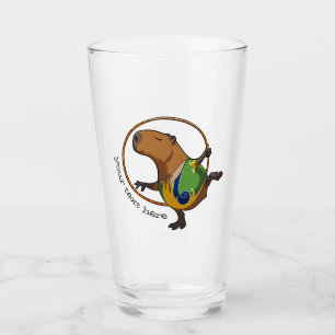 Copo De Pint Cartoon de Hoop da ginástica de Capybara Rhythmic