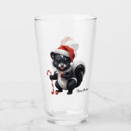 Copo De Pint Cartoon de Skunk de Natal bonito