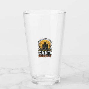 Copo De Pint Casa Assombrada de Halloween Não Posso Acreditar V