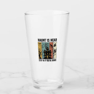 Copo De Pint Casa Assombrada Halloween Gravura Vintage Design A