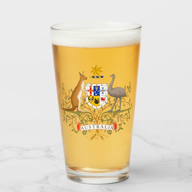 Copo De Pint Casaco de Armas da Austrália (Frente (Preenchido))