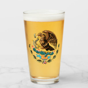 Copo De Pint Casaco mexicano de vidro de braços
