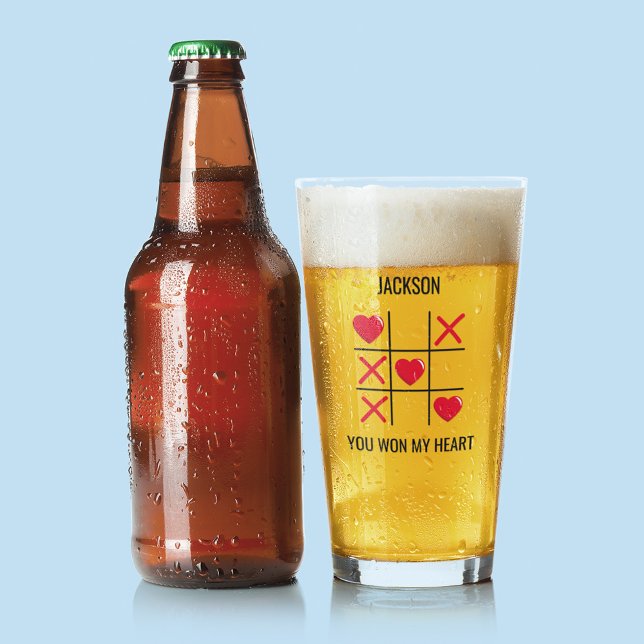 Copo De Pint Casal Você Conquistou Meu Coração (Criador carregado)