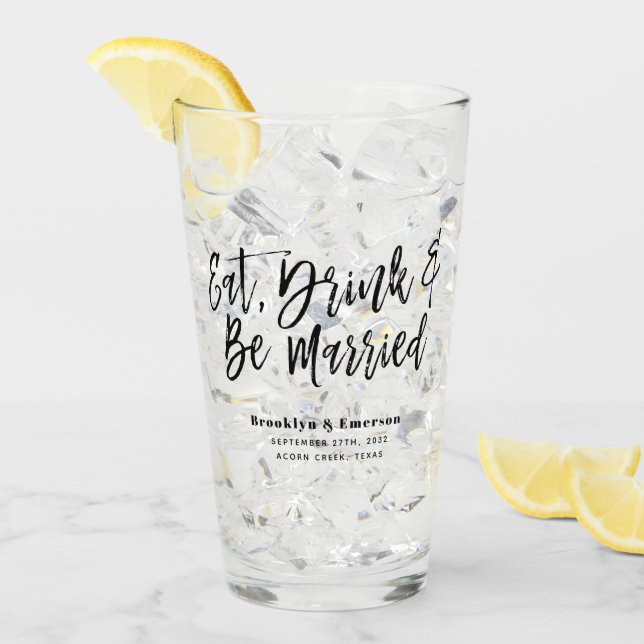 Copo De Pint Casamento De Comer Moderno (Gelo frontal)