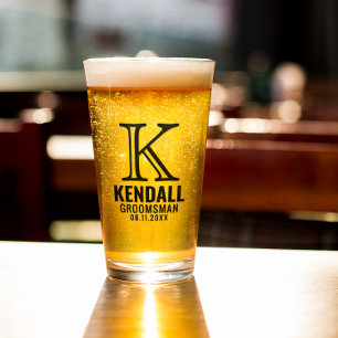 Copo De Pint Casamento de Padrinho de casamento da Tipografia d