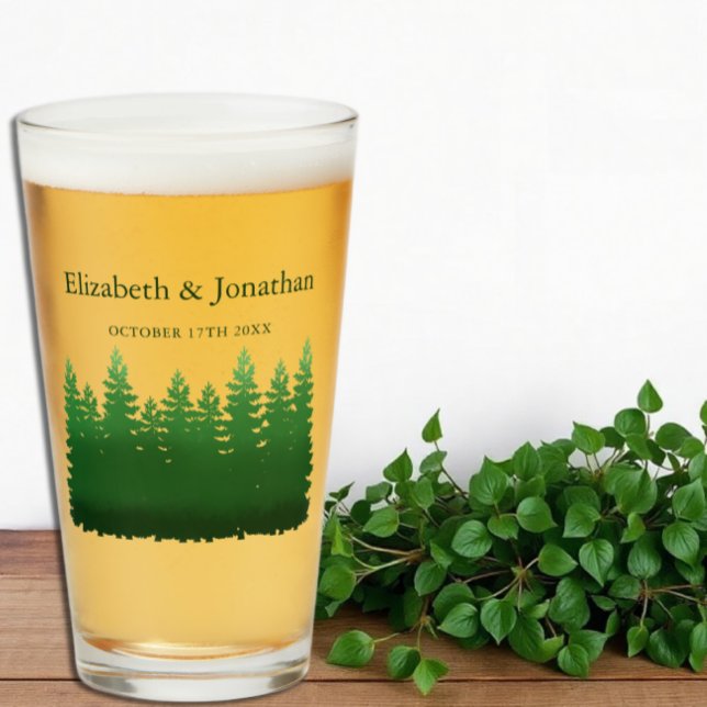 Copo De Pint Casamento de Pinheiros de Madeira (Criador carregado)