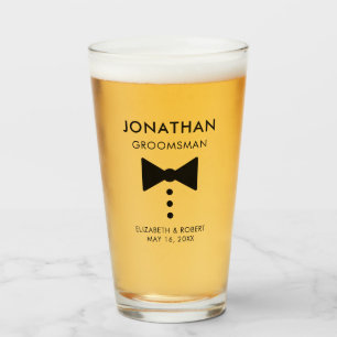 Copo De Pint Casamento de Tuxedo Moderno com Presente de Padrin