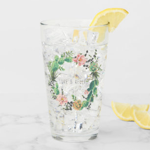 Copo De Pint Casamento do cacto e do Succulent