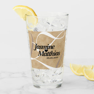 Copo De Pint Casamento elegante rústico de serapilheira do