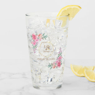 Copo De Pint Casamento Floral Pink