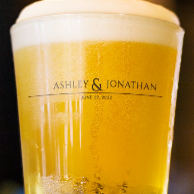 Copo De Pint Casamento Moderno e Minimalista (Criador carregado)