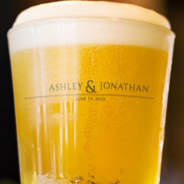 Copo De Pint Casamento Moderno e Minimalista (Criador carregado)