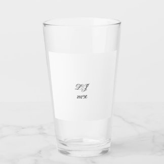 Copo De Pint Casamento Moderno Elegante do LJ Monograma