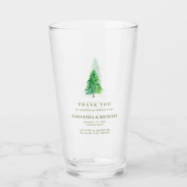 Copo De Pint Casamento Simples Moderno Flor Árvore Florestal