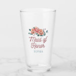 Copo De Pint Casamento vintage Flores Madrinha de casamento Vid<br><div class="desc">É um vidro de Madrinha de casamento de Flores de Casamento vintage. Você pode inserir um nome. É o presente significativo e por favor transmita sua sinceridade</div>