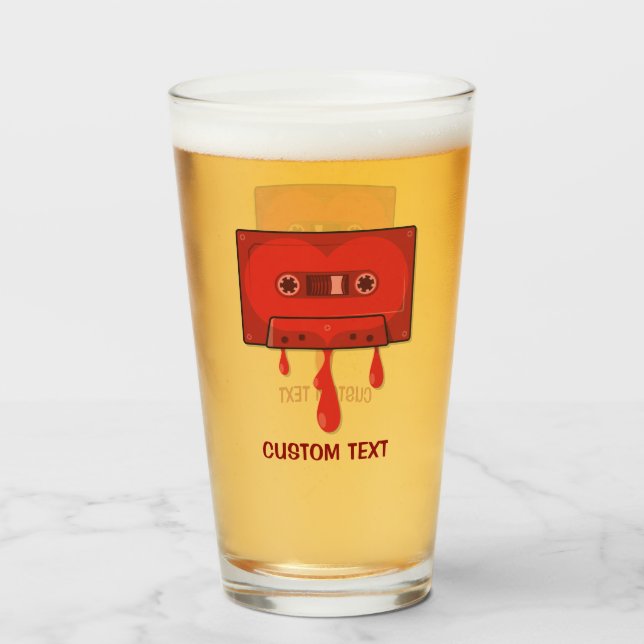 Copo De Pint Cassete Red Heart (Frente (Preenchido))