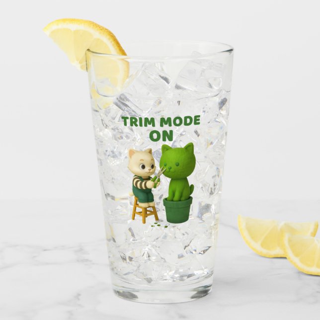 Copo De Pint Cat Gardener Topiary Trim Mode Surreal (Gelo frontal)