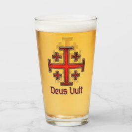Copo De Pint Cavaleiro Templário de Jerusalém Cruz Deus Vult