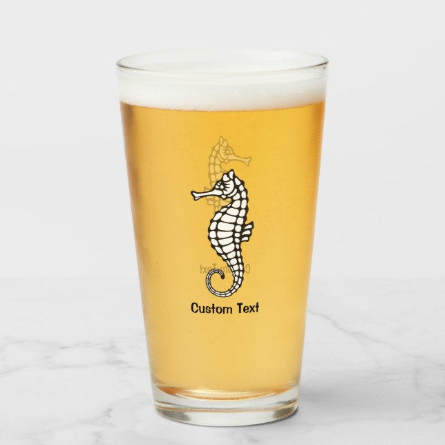 Copo De Pint Cavalo-da-costa preto (Frente (Preenchido))