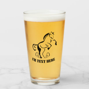 Copo De Pint Cavalo de Estêncil A Rever