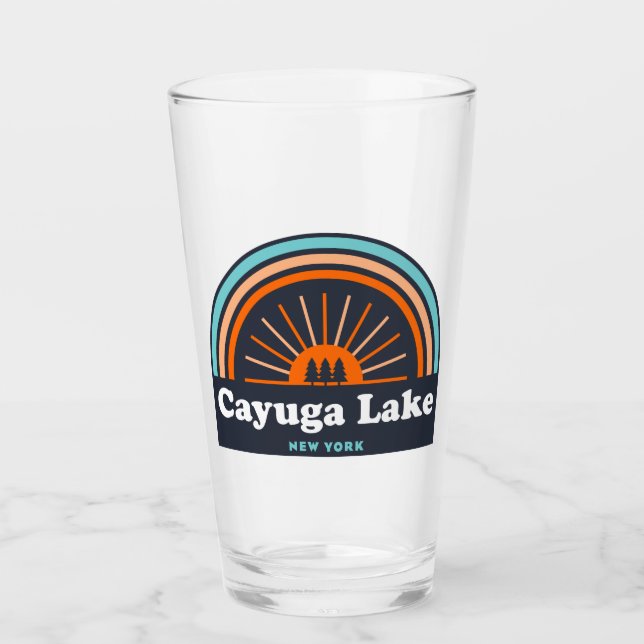 Copo De Pint Cayuga Lake New York Rainbow (Frente)
