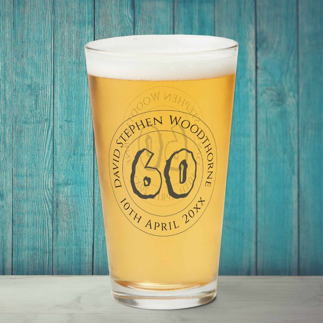 Copo De Pint Celebração comemorativa de aniversário personaliza (Criador carregado)